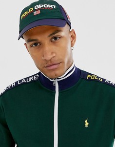 Сине-зеленая нейлоновая бейсболка с логотипом Polo Ralph Lauren - Темно-синий