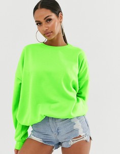 Неоново-зеленый свитшот-oversize ASOS DESIGN - Зеленый