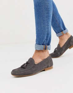 Серые замшевые лоферы ASOS DESIGN - Серый