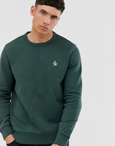 Темно-зеленый свитшот с круглым вырезом и логотипом Original Penguin - Зеленый