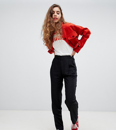 Широкие брюки со складками Monki - Черный