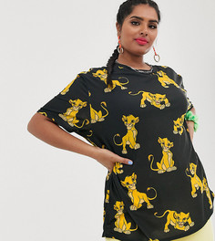 Свободная футболка с принтом Disney The Lion King x ASOS DESIGN Curve - Мульти