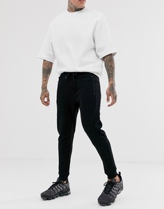 Черные трикотажные джоггеры с вафельной текстурой Bershka - Черный