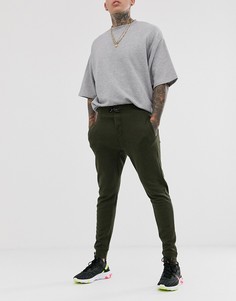 Трикотажные джоггеры цвета хаки Bershka - Зеленый