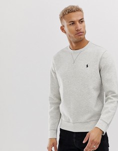 Серый свитшот с круглым вырезом и логотипом Polo Ralph Lauren - Серый