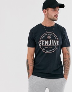 Футболка с принтом Jack & Jones - Черный