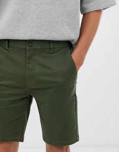 Шорты чиносы скинни цвета темного хаки Burton Menswear - Зеленый