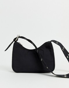 Черная сумка с длинным ремешком Weekday - Черный