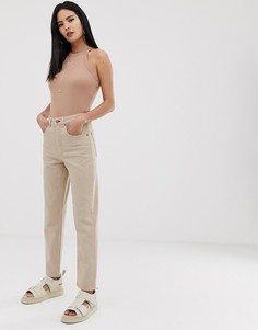 Светло-розовые джинсы в винтажном стиле Cheap Monday - Бежевый