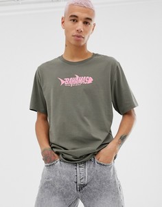 Серая футболка Weekday Frank Bahamas - Серый