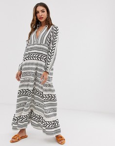 Свободное платье макси с принтом Vero Moda - Мульти