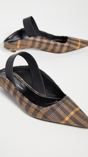 Proenza Schouler Plaid Slingback Pumps