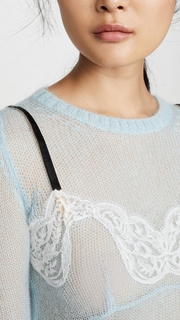 No. 21 Cami Detail Mohair Sweater