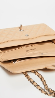 What Goes Around Comes Around Chanel Beige Caviar 2.55 10 Flap Bag
