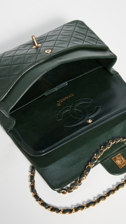What Goes Around Comes Around Chanel Green Lambskin 2.55 10 Flap Bag