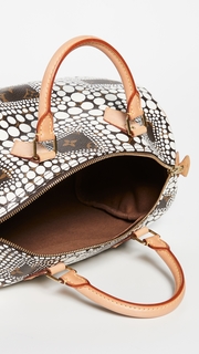 What Goes Around Comes Around Louis Vuitton White Kusama Speedy 30 Bag