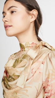 Zimmermann Espionage Silk Cowl Mini Dress