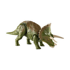 Базовая фигурка динозавра Jurassic World "Двойной удар" Трицераптос Mattel