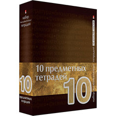 Набор тематических тетрадей Альт Яркое настроение, коричневая коробка