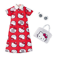 Одежда для куклы Barbie "Универсальный наряд коллаборации" Красное платье Hello Kitty Mattel