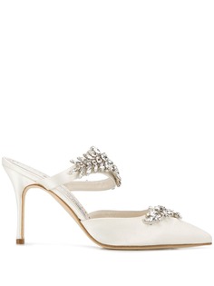 Manolo Blahnik мюли Lurem с кристаллами