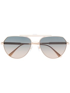 Tom Ford Eyewear затемненные солнцезащитные очки-авиаторы