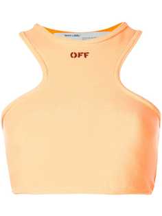 Off-White укороченный топ с контрастным логотипом