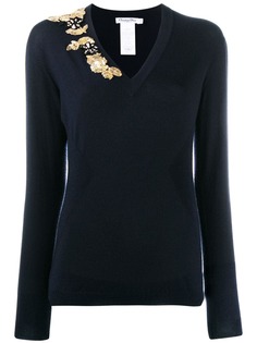 Christian Dior Pre-Owned приталенный джемпер с вышивкой