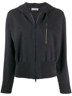 Brunello Cucinelli куртка на молнии с капюшоном