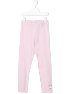 Monnalisa легинсы с цветочной нашивкой