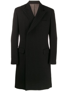 Jean Paul Gaultier Pre-Owned длинное пальто в тонкую полоску