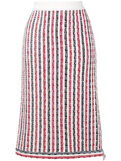 Thom Browne вязаная юбка в полоску