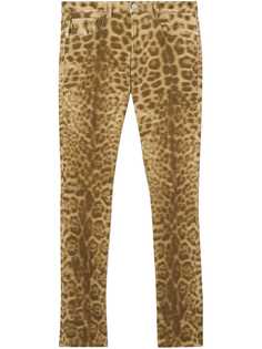 Burberry джинсы прямого кроя с леопардовым принтом