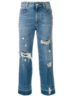 Stella McCartney укороченные потертые джинсы