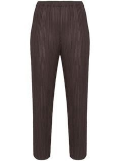 Pleats Please By Issey Miyake брюки кроя слим с завышенной талией