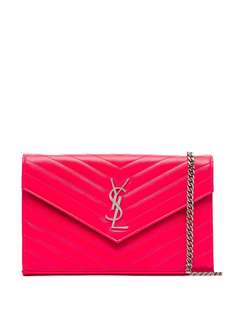 Saint Laurent сумка-конверт Malt с монограммой