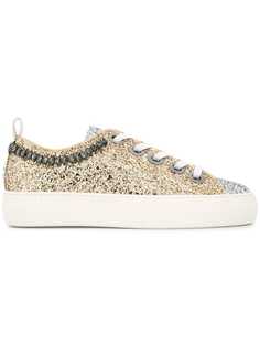Nº21 low-top glitter sneakers