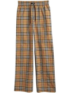 Burberry брюки в клетку Vintage Check на шнурке