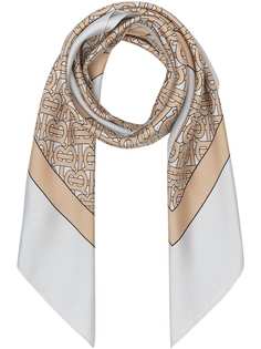 Burberry квадратный шарф с монограммой