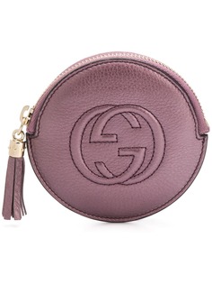 Gucci круглый кошелек с тиснением GG