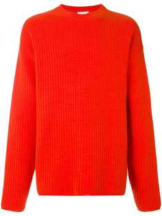 Ami Alexandre Mattiussi свободный свитер в рубчик с круглым вырезом