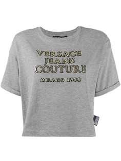 Versace Jeans Couture укороченная футболка с принтом