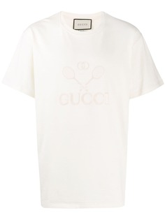 Gucci футболка оверсайз с логотипом Gucci Tennis