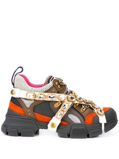 Gucci кроссовки Flashtrek с кристаллами