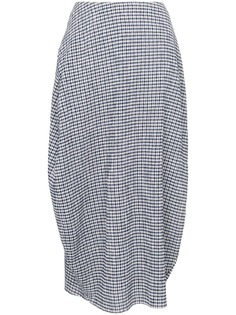 Jil Sander юбка миди в клетку гингем