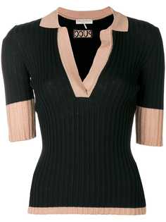 Emilio Pucci трикотажный топ с воротником хенли