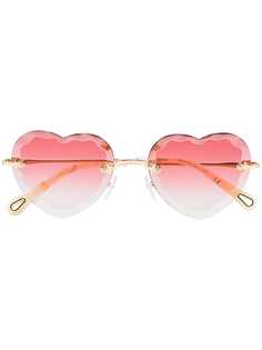 Chloé Eyewear солнцезащитные очки Rosie в оправе в форме сердца