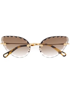 Chloé Eyewear солнцезащитные очки в оправе кошачий глаз