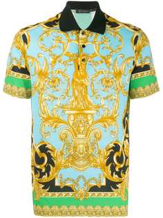 Versace рубашка-поло с принтом Baroque