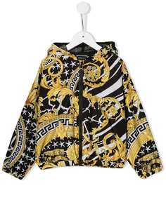 Young Versace patterned hooded jacket